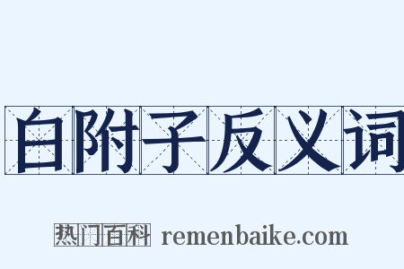 白附子反义词是什么意思的图片